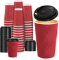 Lamosi Coffee Cups with Lids 16 oz 50 Pack, Disposable To Go Cups with Lid | by BuyNow