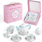Sweejar Porcelain Tea Set for Little Girls, Kitchen Toys Tea Party Set for Kids by Sweejarco1949