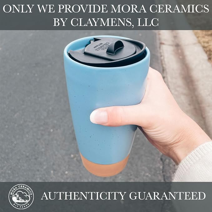 Mora Double Wall Ceramic Coffee Travel Mug - Image 8