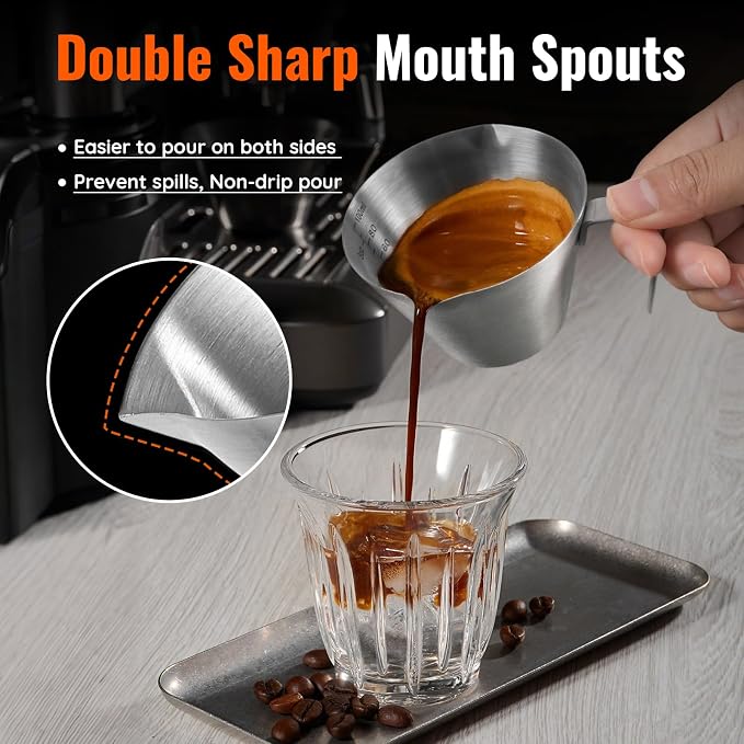YARRAMATE 10 Pack Stainless Steel Espresso Shot Cup, 3.4oz | Heat Insulated Grip - Image 3