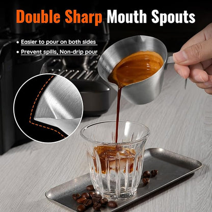 YARRAMATE 10 Pack Stainless Steel Espresso Shot Cup, 3.4oz | Heat Insulated Grip - Image 3