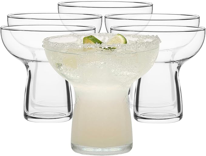 Libbey Stemless Margarita Glasses Set of 6, 10.25 ounces Classic Lightweight by Libbey