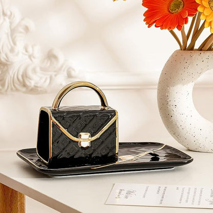 Zubebe 1 Set Coffee Mug Elegant Handbag Shaped Cup Modern Ceramic Purse Mug - Image 3