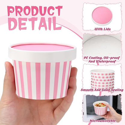 Fulmoon 100 Pack Paper Soup Containers - Image 2