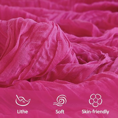 12 Pack Hot Pink Table Runner Cheesecloth 10Ft Gauze Cheese Cloth Table Runner - Image 6