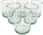 Clear 10 oz Tumblers (set of 6), Hand Blown Mexican Glassware, Recycled Glass Drinking Glasses, Lead-Free, Cocktail Margarita Glasses, Wine Glasses, Shot Glasses, Whiskey Glasses (Tumbler)