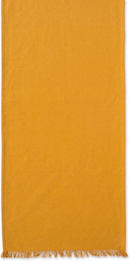 DII Everyday Collection, Fringed Solid Tabletop, Table Runner, Pumpkin Spice - Image 2
