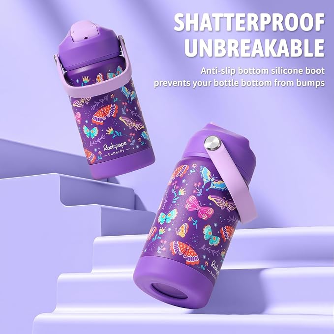 rockpapa 2 Pack Kids Insulated Water Bottle - Image 4