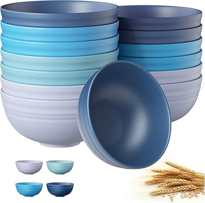 Quatish 14 PCS Unbreakable Cereal Bowls, Dishwasher & Microwave Safe Wheat by Quatish
