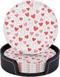 Romantic Colored Pink Heart Coasters by KiuLoam