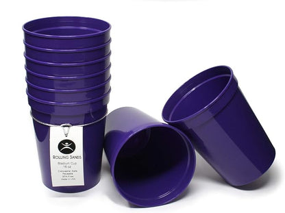 Rolling Sands 16 oz. Reusable Plastic Stadium Cups, 8 Pack, Made in USA by RollingSands