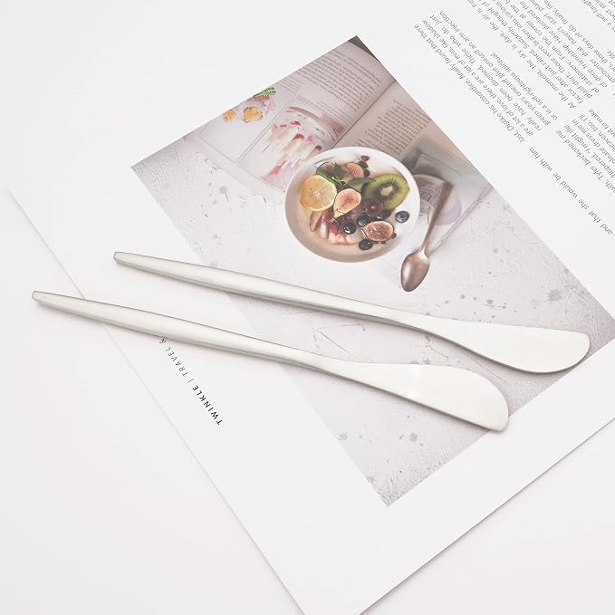 10 Pack Silver Cheese Spreader Knife, Uniturcky Stainless Steel Butter Spreader - Image 7