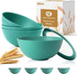 40 OZ Plastic Bowls with Lids, Unbreakable Wheat Straw Bowls Sets of 8 by BUSOKIP