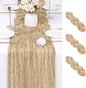 3 Pack Beige Cheesecloth Table Runner 17x108 Inch Semi Sheer Boho Gauze Cheese by Unknown