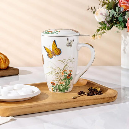 AmorArc Tea Cup With Infuser and Lid, 18oz Loose Leaf Tea Mug With Steeper | - Image 6