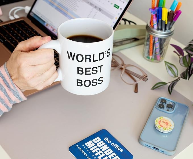 Toynk The Office Dunder Mifflin World's Best Boss Ceramic Mug | Coffee Cup - Image 6