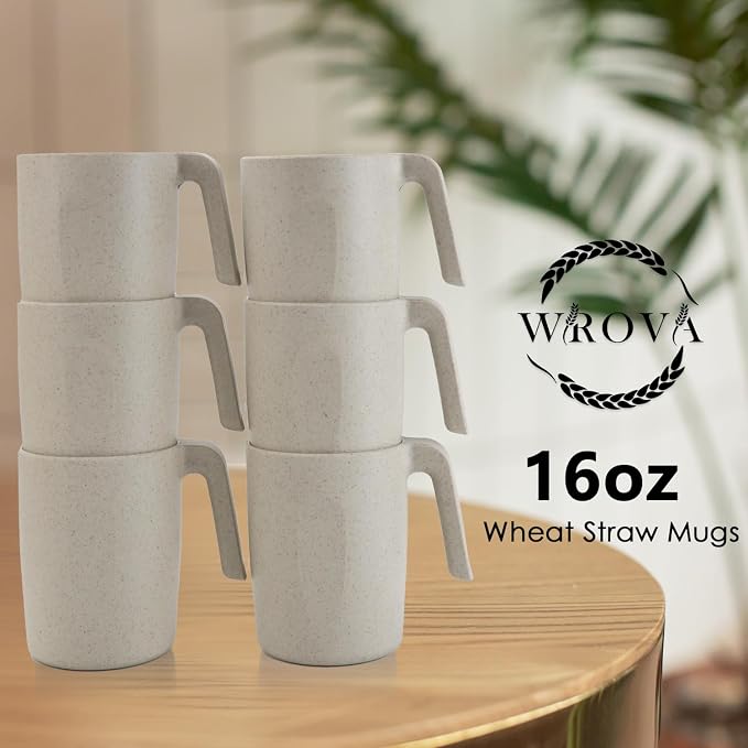 Wrova 16oz Wheat Straw Cups - Image 5