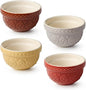 Vintage Farm Stoneware Prep Bowls, 10-Ounce Capacity, 2.25x4.5-Inch, Embossed by CERTIFIEDINTERNATIONAL