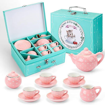 CHENP.HMC Tea Party Set for Little Girls, Girls Birthday Gift | 13 Piece Sets by CHENPH
