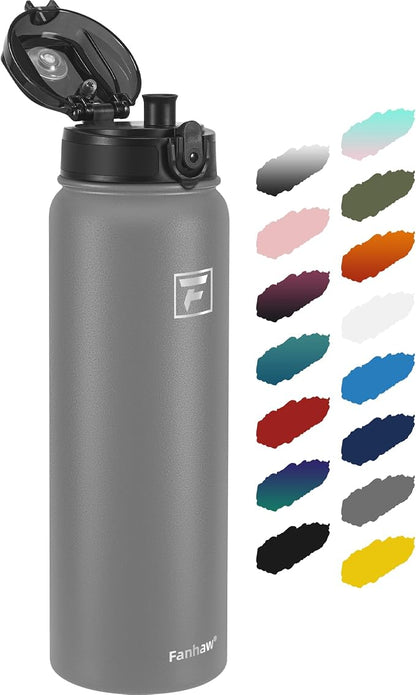 Fanhaw 40 oz Insulated Stainless Steel Water Bottle by FANHAW