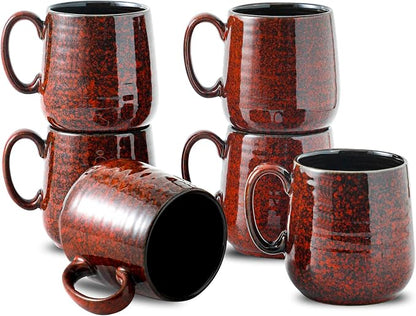 Hasense Coffee Mugs 8 oz, Ceramic Small Espresso Cups Set of 6, Mini Cups by Hasense