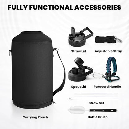 RAYMYLO One Gallon Water Bottle Insulated 128 oz, Stainless Steel | Triple - Image 7