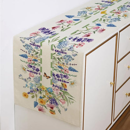 Spring Floral Table Runner Decorations, Calendula and Lavender Farmhouse Table - Image 6