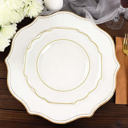 Clear Hard Plastic Dessert Plates, 50 Pack 8" Disposable Round Baroque Plates - Image 7