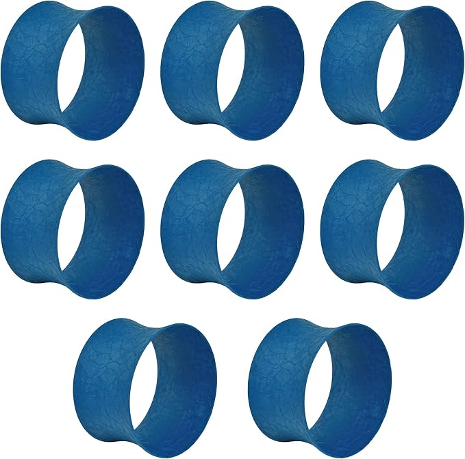 ITOS365 Turquise Napkin Rings Set of 12, Round Metal Napkin Ring Holder - Image 5