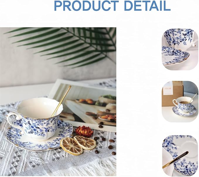 Vintage Floral Tea Cup and Saucer Set - Image 3