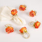 Handmade Flower Napkin Rings Set of 6, Valentine's, Thanksgiving Table by FEKIDO