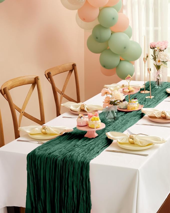Pureegg 2-Pack Cheese Cloths Table Runner, Baby Shower, Wedding and Farmhouse - Image 6