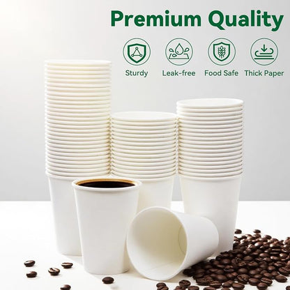 Coffee Cups, Disposable Cups for Hot and Cold, Disposable Coffee Cups for - Image 3