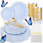 175Pcs Blue Plastic Plates by WDF