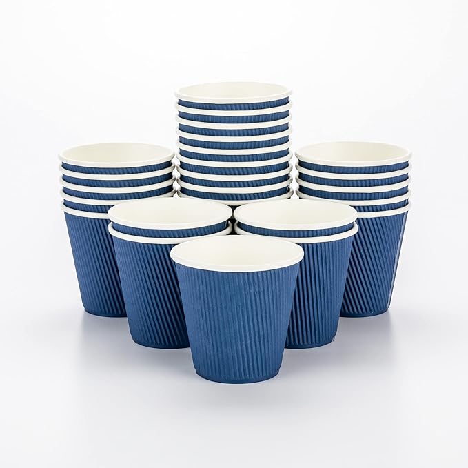 Restaurantware 8 Ounce Double Wall Disposable Coffee Cups, 500 Insulated Dark by Restaurantware