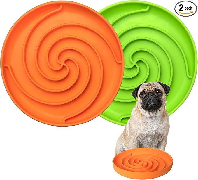 Bifeaw Slow Feeder Dog Bowls, Dishwasher Microwave Safe Silicone Puppy Puzzle by Bifeaw