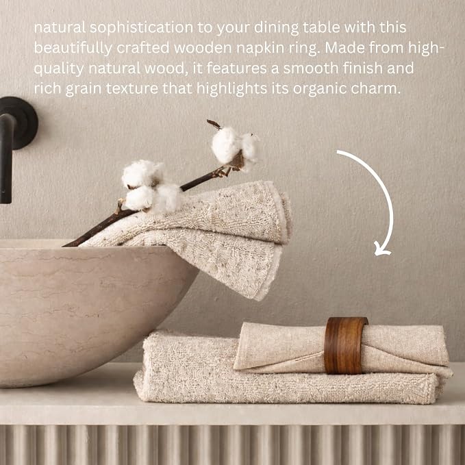Classic Handmade Napkin Rings Set, Dining Table Holders - Image 4