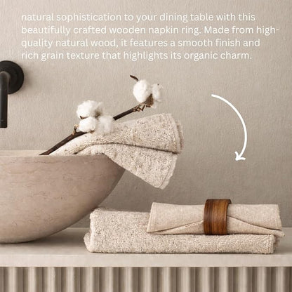 Classic Handmade Napkin Rings Set, Dining Table Holders - Image 4