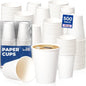 Fit Meal Prep 500 Pack 12 oz Disposable Paper Coffee Cups, Premium White Hot by FMPBRANDS