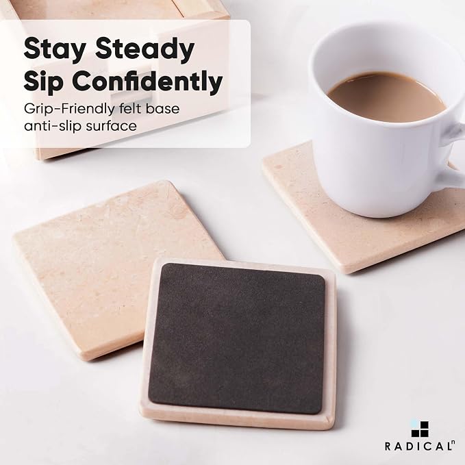 Radicaln Square Marble Coasters Set of 6 - Image 5