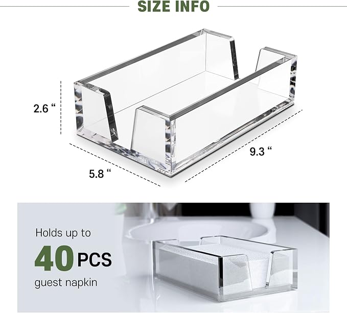 Acrylic Guest Towel Holder Tray - Image 5