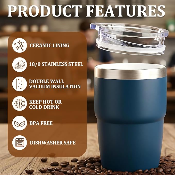 Zenbo 8 oz Stackable Espresso/Coffee Cups - Image 2