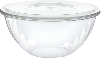 Disposable 96 Ounce Round Crystal Clear Plastic Pack of 4 Sets by PLASTICPRO