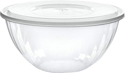 Reusable 150 Ounce Round Crystal Clear PlasticBowls Pack of 4 by PLASTICPRO