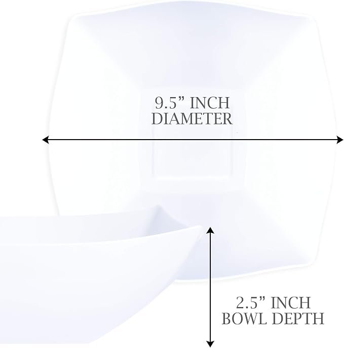 PLASTICPRO Disposable 64 ounce Square Serving Bowls, Party Snack or Salad Bowl - Image 5