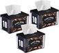 3-Pack Interfold Tabletop Napkin Holder, Commercial Restaurant Napkin Dispenser with 4-Sided Marketing Insert Display, Easy-Access Black Napkin Dispenser for Counters & Tables