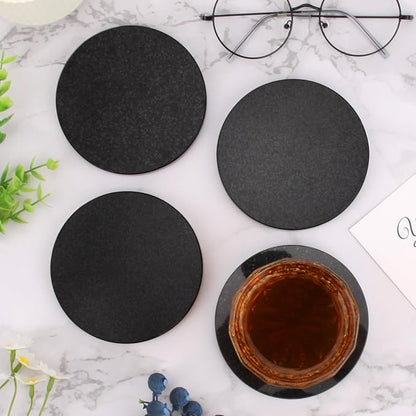 Natural Marble Coasters Set of 4, 4 inch Round Stone Coasters - Image 7