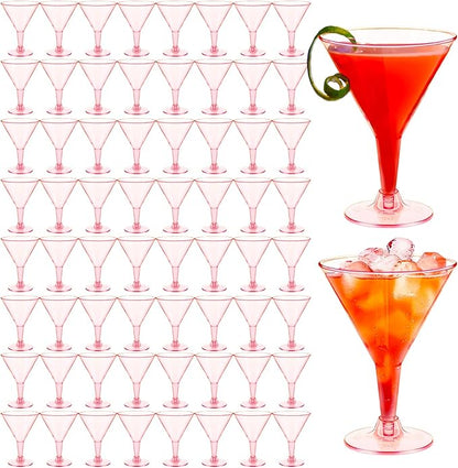 50 Pack 7 oz Plastic Martini Glasses by Alaeseje