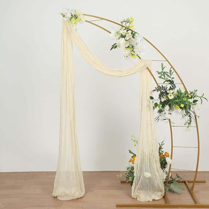 Efavormart 20ft Cream Gauze Cheesecloth Wedding Arch Drapery Fabric, Extra Long - Image 5