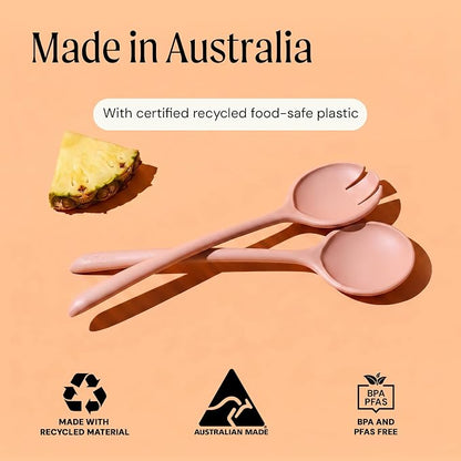 Salad Servers - Spoon and Fork Serving Set, Certified Recycled Food-Safe Plastic - Image 7